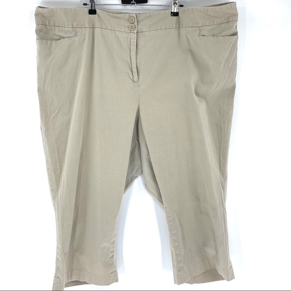 Lane Bryant Pants & Jumpsuits Lane Bryant Khaki Dress Capri Pants